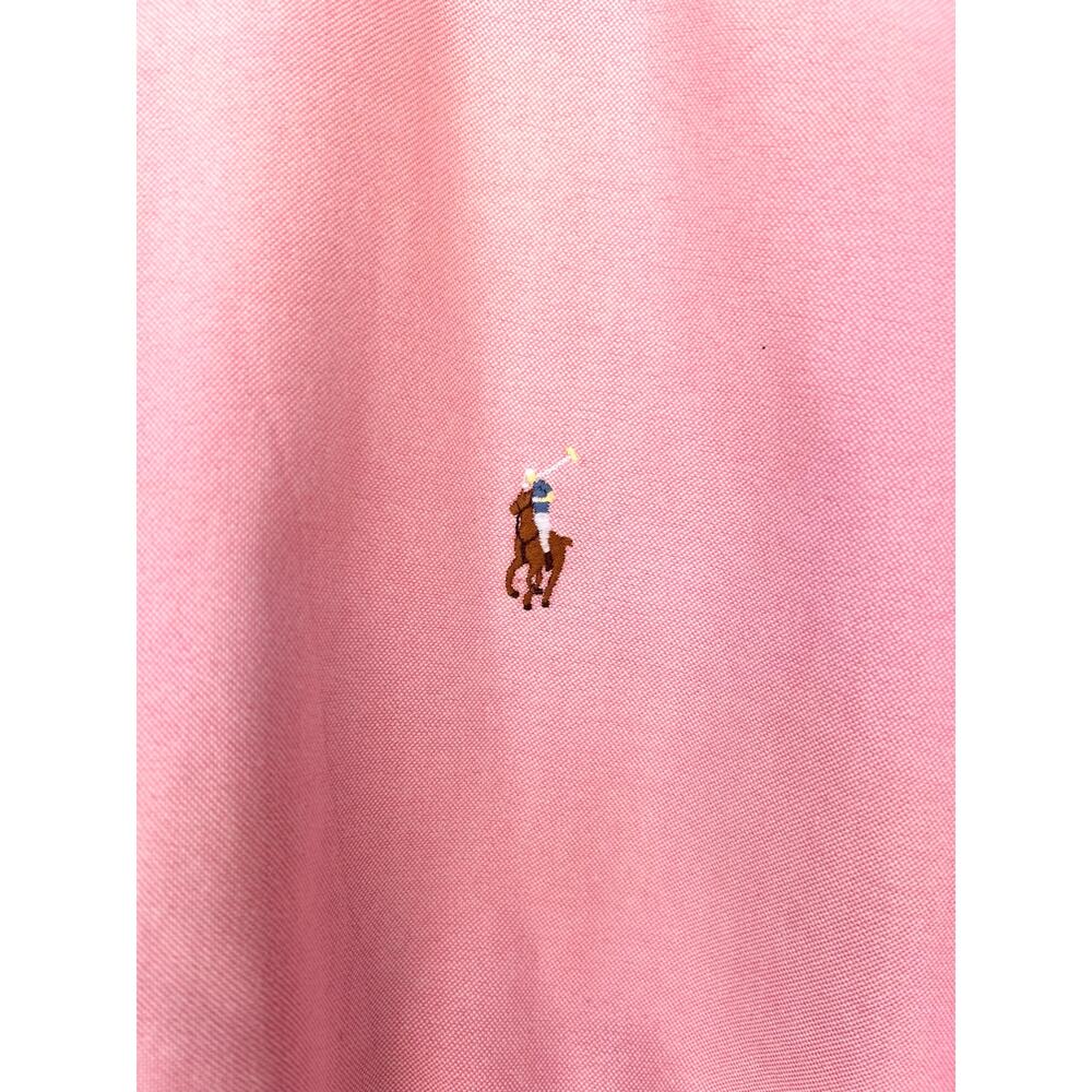Vintage Ralph Lauren Pink Oxford Yarmouth Button Down Shirt Pony Logo Large - Picture 4 of 8